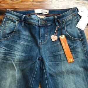 Dittos Charlie Boyfriend Crop Low Rise Size 25.
